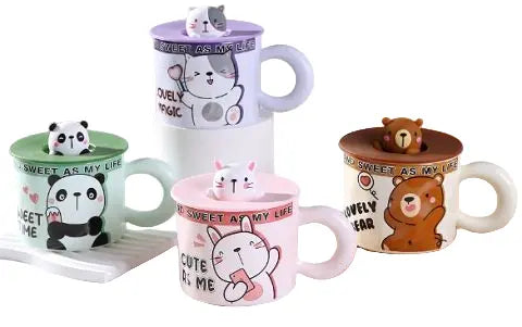 Cute Bear Themed Ceramic Mugs
