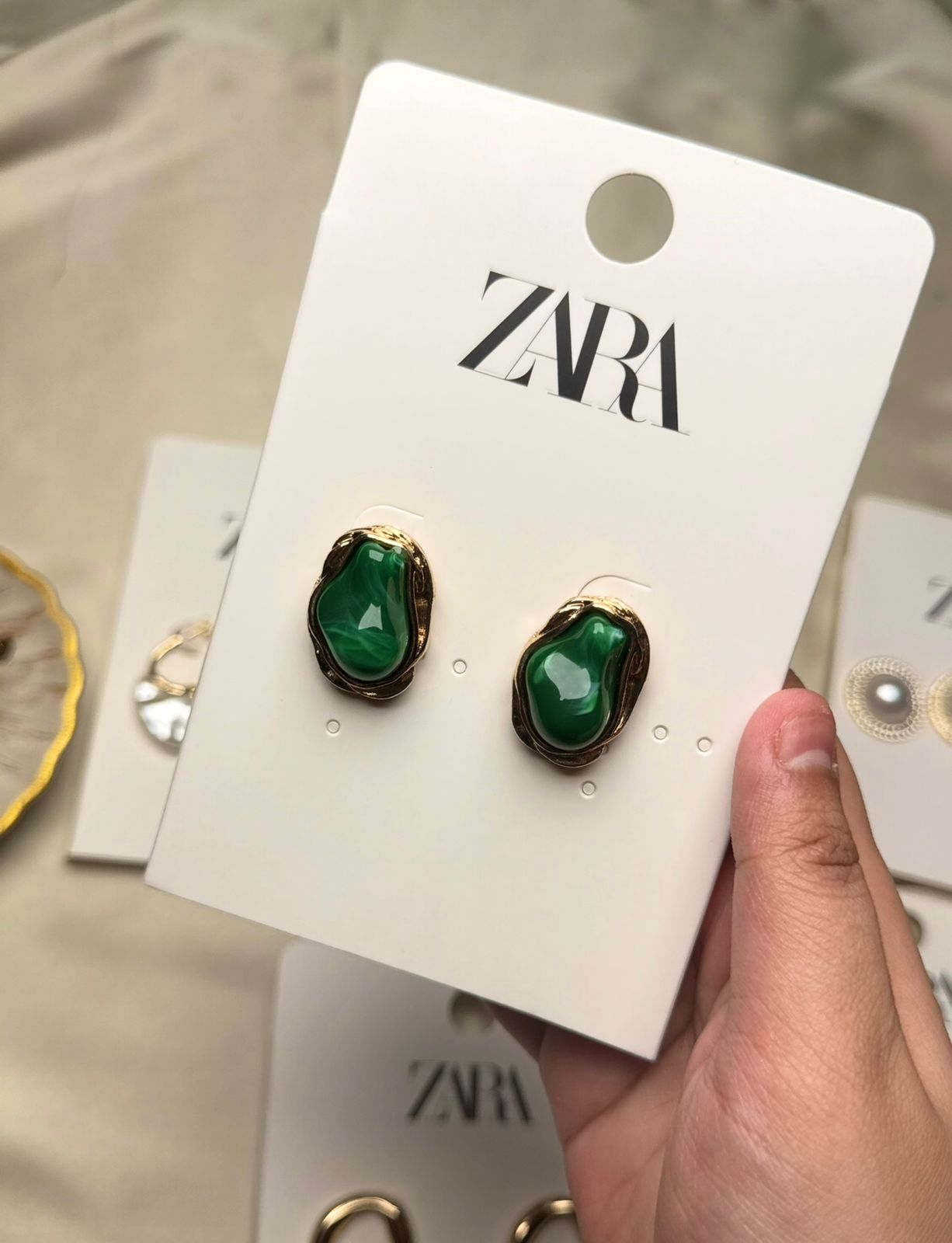 Zara Brand Stone Earrings
