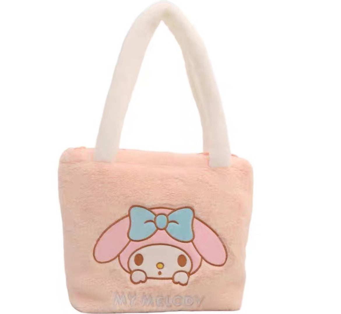 Cute Sanrio Plush Tote Bag for Girls & Kids💗