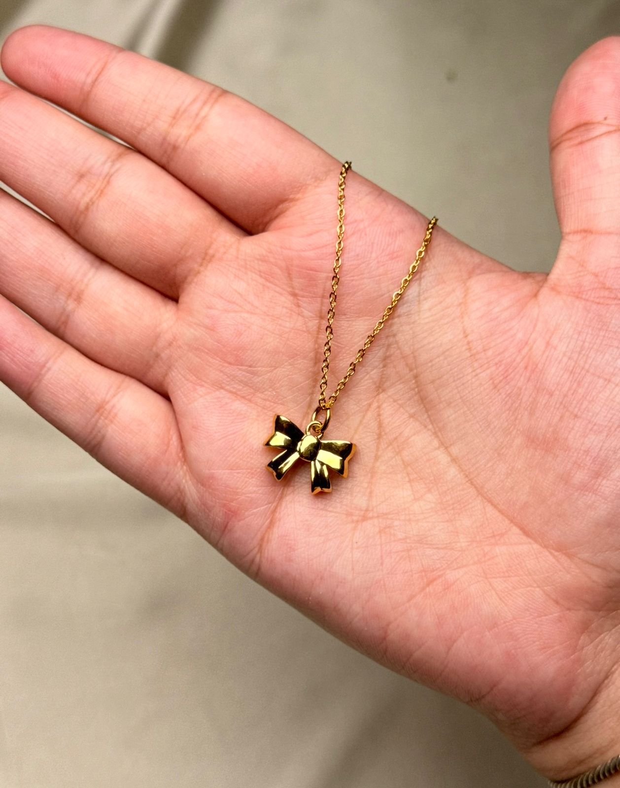 Stainless Steel Bow Pendant