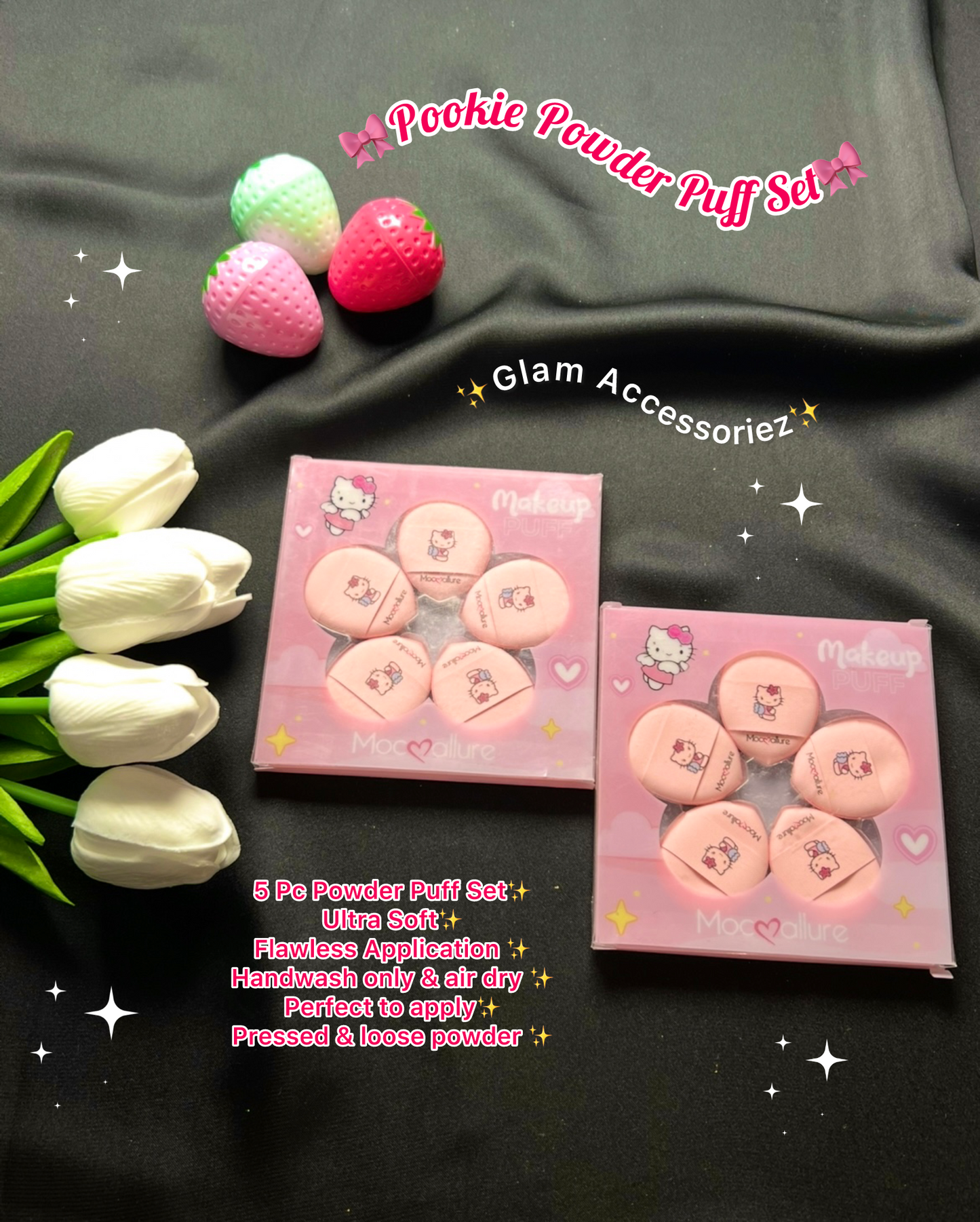 5in1 Hello Kitty Powder Puff Set π