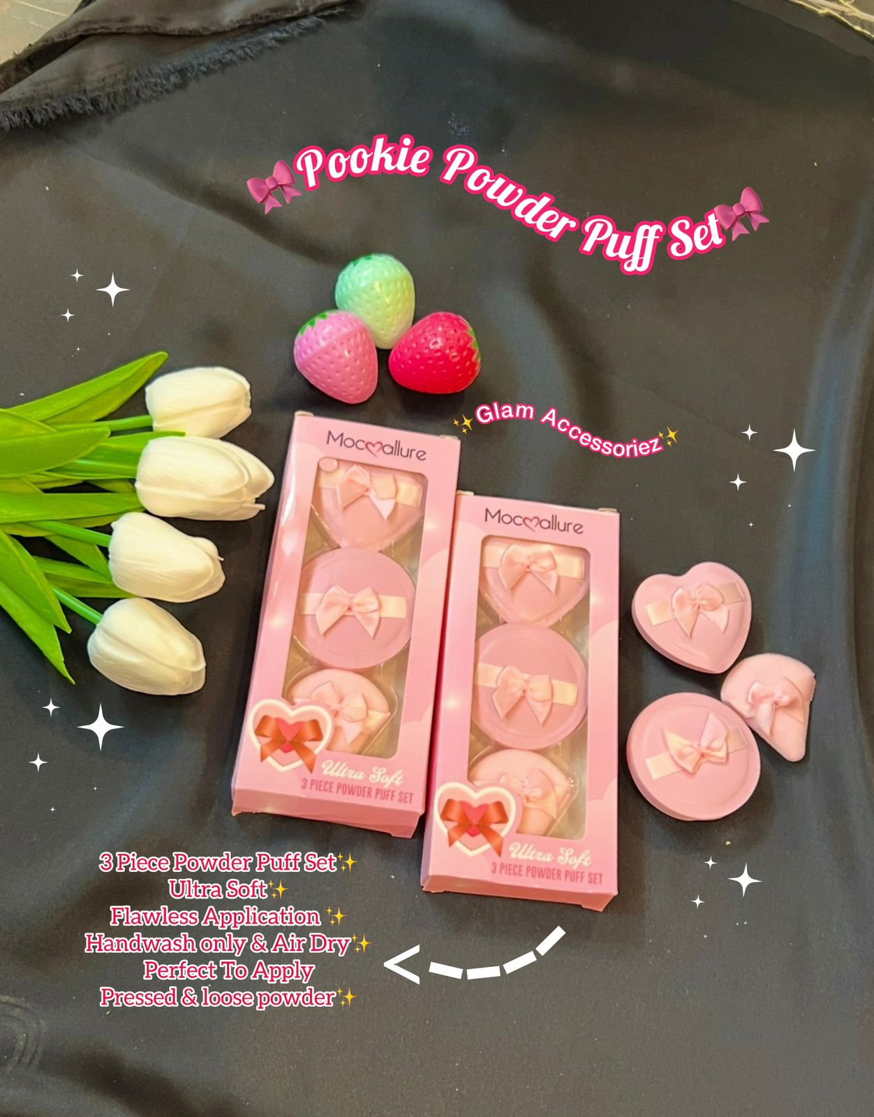 Mocallure 3 piece powder puff Set💕