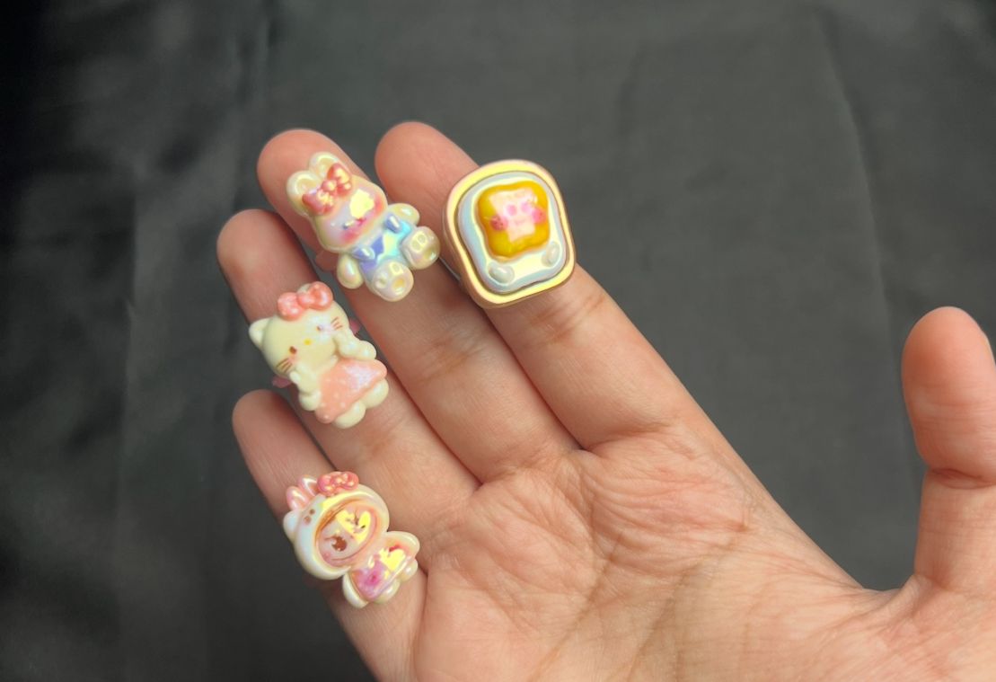 Sanerio 3D Adjustable Rings