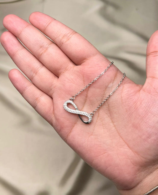Infinity Stainless Stone Pendant
