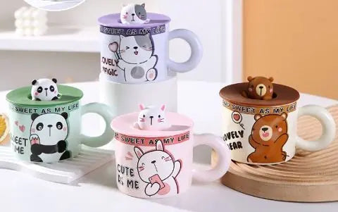 Cute Bear Themed Ceramic Mugs
