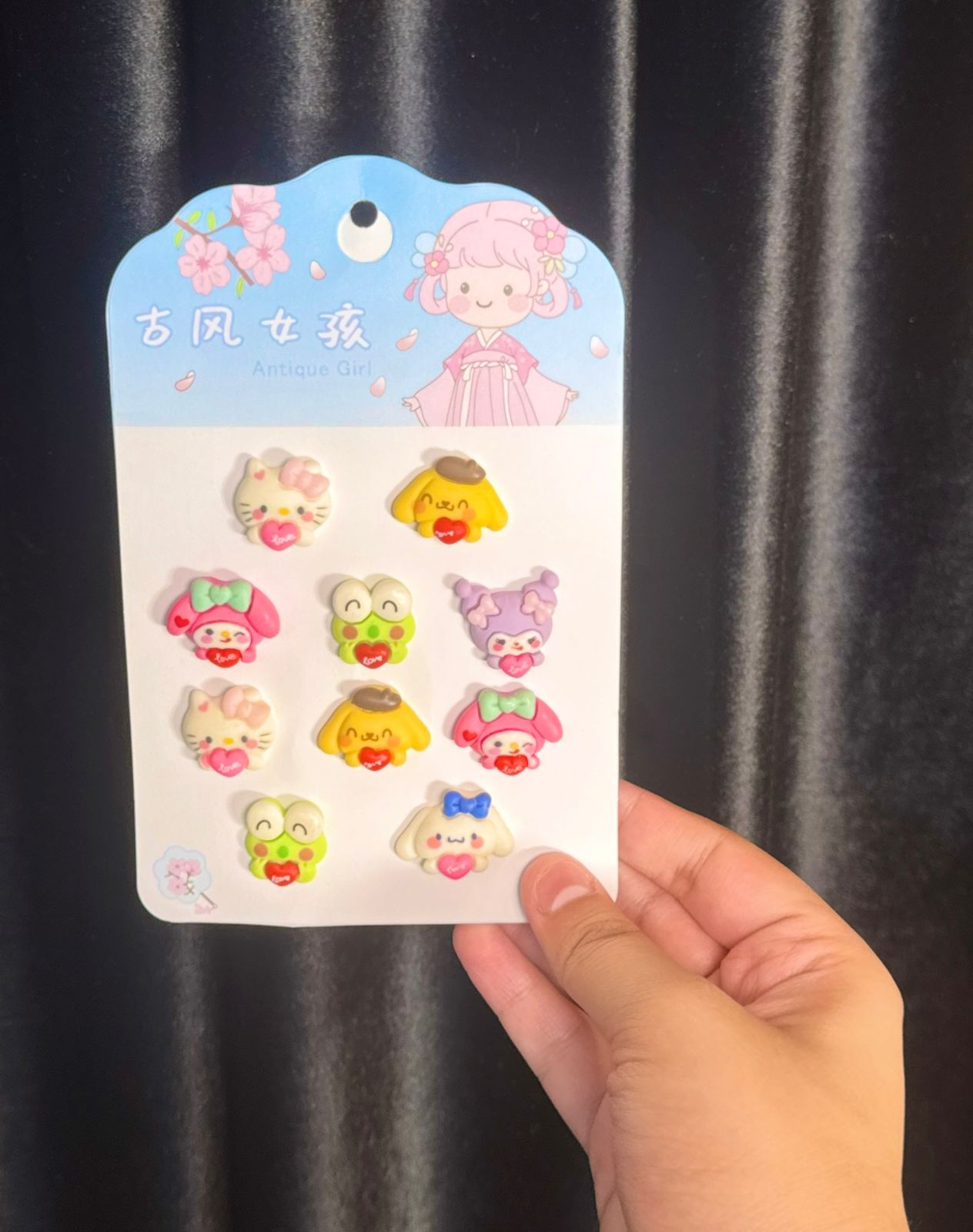 Sanerio Themed Hair Ponies Card