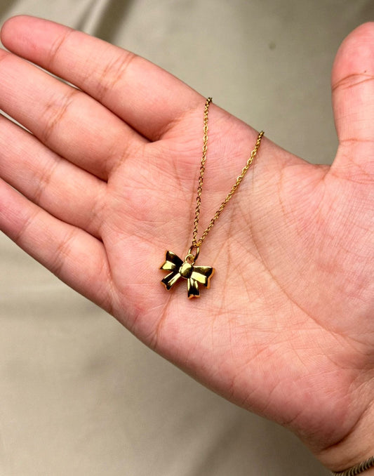 Stainless Steel Bow Pendant