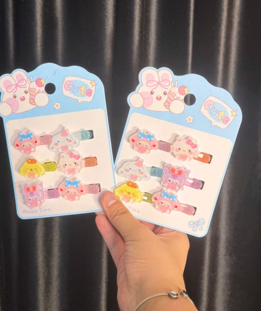 Sanerio Themed Alligator Hair Pins