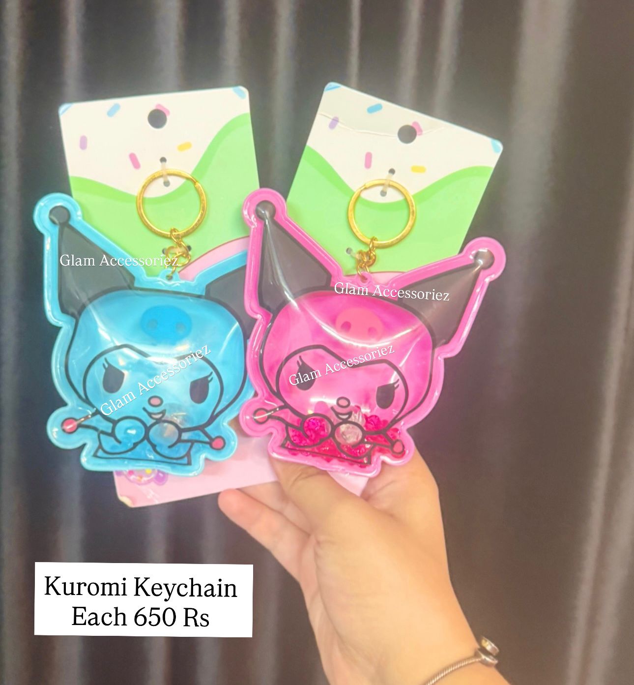 Sanerio Kuromi Themed Keychains