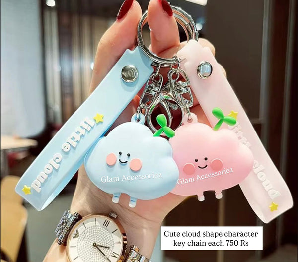 Cloud Smile Keychains