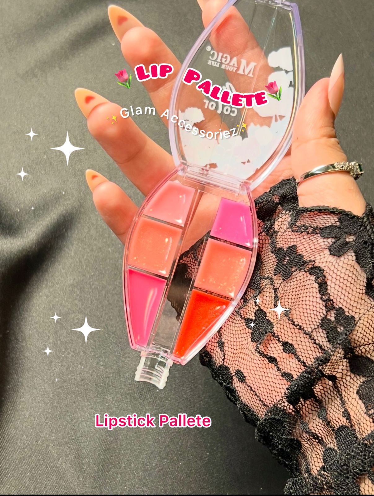 Magic Your Life Colorful Lipstick Palette – 6 in 1 Glossy Lip Colors