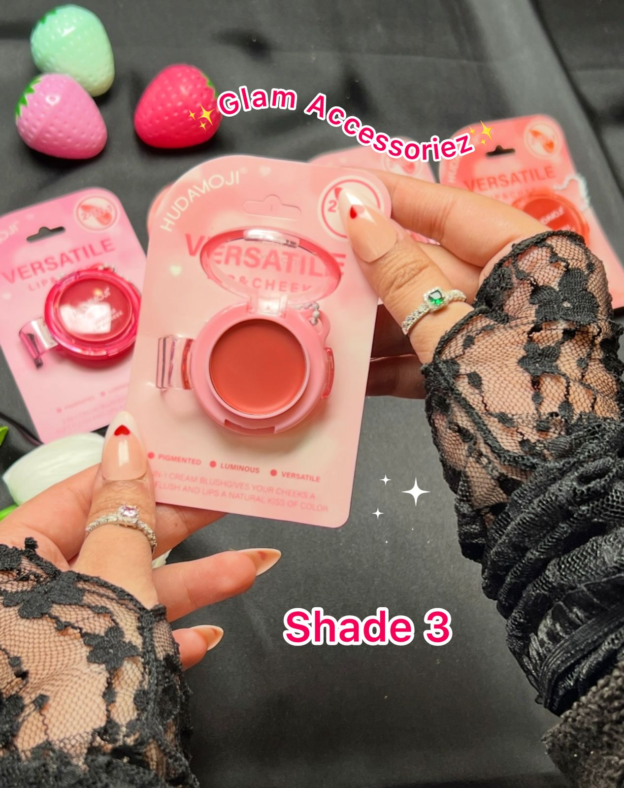 Hudamoji 2 in 1 versatile lip nd cheeks💕