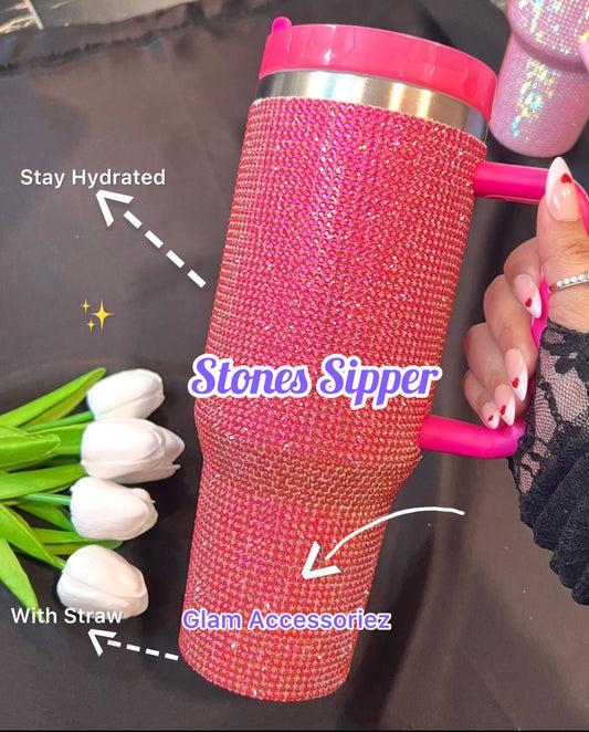 Stainless Steel Rhinestone Tumbler