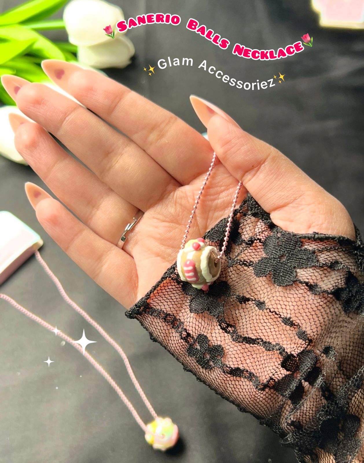 Sanerio Balls Necklace Set💕