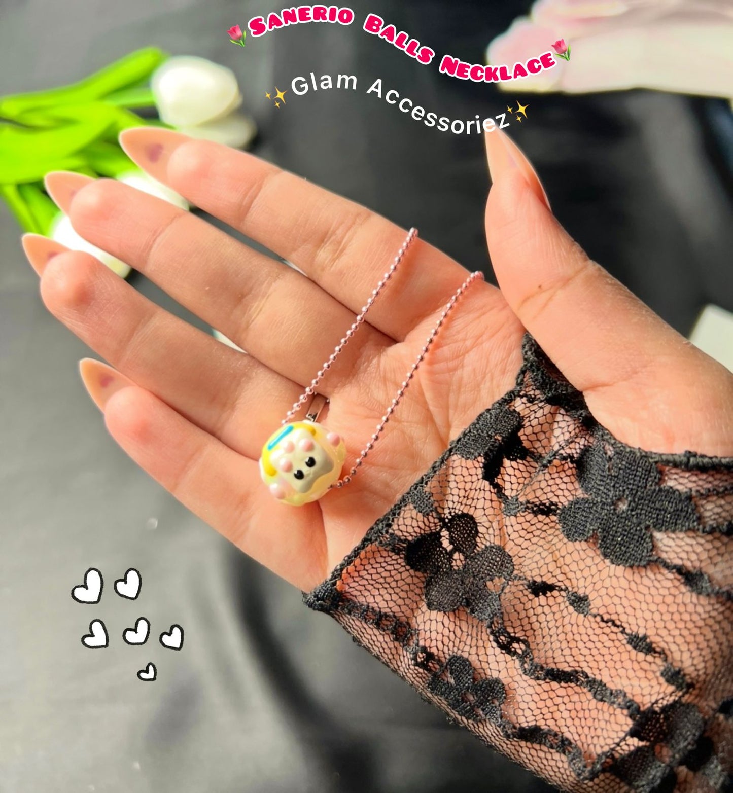 Sanerio Balls Necklace Set💕