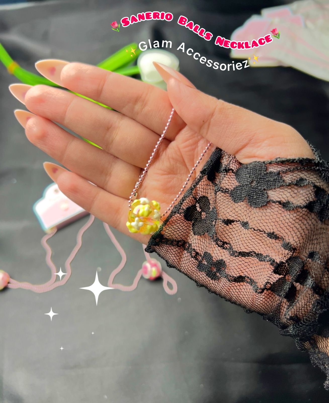 Sanerio Balls Necklace Set💕