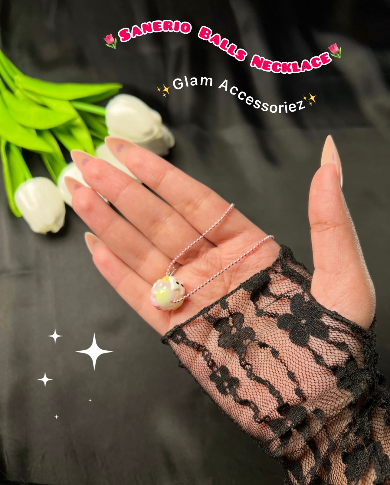 Sanerio Balls Necklace Set💕