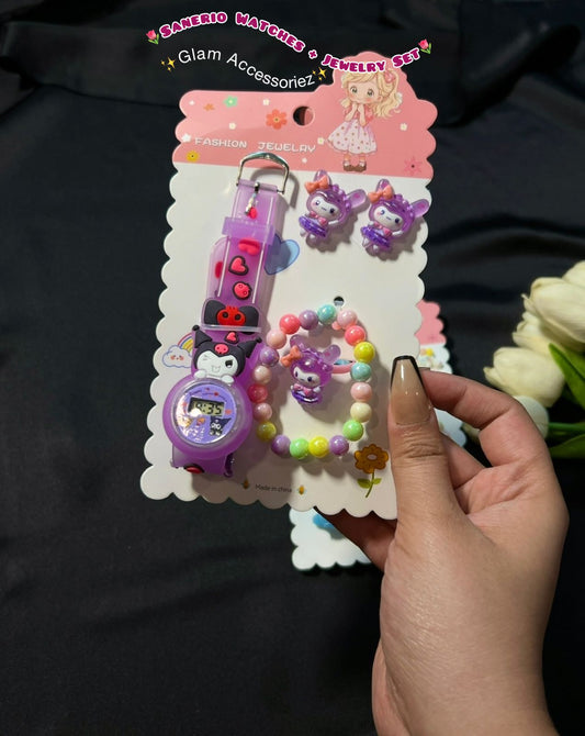 Sanrio Kids Watch+Jewelllery Set