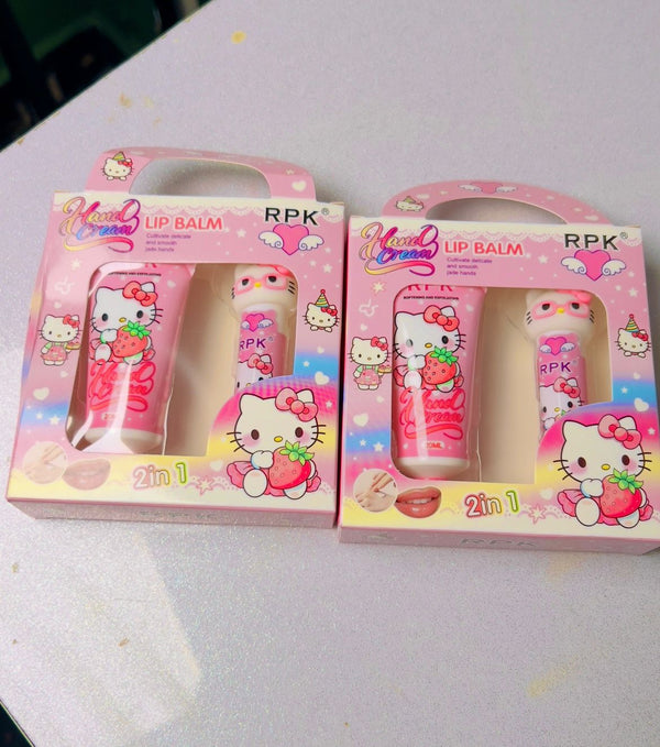 Hello Kitty Kidss Lip Balm & Hand Cream Sets