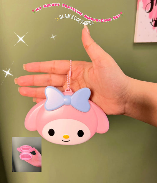 Cute Sanrio Traveling Comb+Mirror Sets