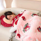 Cute Lotus Themed Pillow+Blanket Set